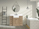 Kelly 48" Bathroom Vanity Weathered Fir - White Engineered Stone Countertop Kelly 48" Bathroom Vanity Weathered Fir - White Engineered Stone Countertop