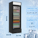 Heavy Duty Commercial Single Glass Door Refrigerator With LED Lights, 23" (SAK43533) Heavy Duty Commercial Single Glass Door Refrigerator With LED Lights, 23" (SAK43533)