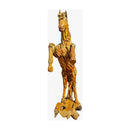 Life-Size Teak Horse On back Legs Life-Size Teak Horse On back Legs
