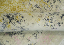 4x6 Fine Hand Knotted Gold, Gray and Ivory Modern Abstract Wool and SIlk Area Rug | AGR17 4x6 Fine Hand Knotted Gold, Gray and Ivory Modern Abstract Wool and SIlk Area Rug | AGR17
