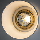 Moderne Flush Mount Conversion Kit 14"w Island Paradise Blue Drum Lampshade Moderne Flush Mount Conversion Kit 14"w Island Paradise Blue Drum Lampshade