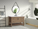 Marina 55" Bathroom Vanity Weathered Fir Finish - White Engineered Stone Countertop Marina 55" Bathroom Vanity Weathered Fir Finish - White Engineered Stone Countertop