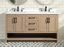Venice 55" Bathroom Vanity Oak Gray Finish Venice 55" Bathroom Vanity Oak Gray Finish