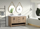 Venice 55" Bathroom Vanity Oak Gray Finish Venice 55" Bathroom Vanity Oak Gray Finish