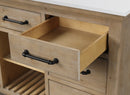 Lauren 55" Bathroom Vanity Weathered Fir - White Engineered Stone Countertop Lauren 55" Bathroom Vanity Weathered Fir - White Engineered Stone Countertop