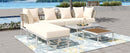 Walker Edison | Outdoor 8-Piece Sectional Sofa Set Walker Edison | Outdoor 8-Piece Sectional Sofa Set