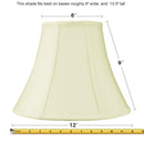 12"W x 10"H Egg Shell Shantung Bell Lampshade 12"W x 10"H Egg Shell Shantung Bell Lampshade