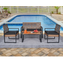 Walker Edison | Outdoor Wicker 4-Piece Patio Furniture Set Walker Edison | Outdoor Wicker 4-Piece Patio Furniture Set