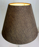 12"W x 9"H Hard Back Empire Lamp Shade - Chocolate Burlap 12"W x 9"H Hard Back Empire Lamp Shade - Chocolate Burlap