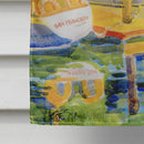 Boats at Harbour Pier  Flag Canvas House Size Boats at Harbour Pier  Flag Canvas House Size