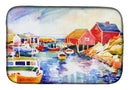 Boats at Harbour with a view Dish Drying Mat β Absorbent, Artistic Kitchen Essentials 6059DDM Boats at Harbour with a view Dish Drying Mat β Absorbent, Artistic Kitchen Essentials 6059DDM