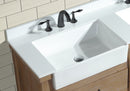Marina 60" Bathroom Vanity Weathered Fir Finish - White Engineered Stone Countertop Marina 60" Bathroom Vanity Weathered Fir Finish - White Engineered Stone Countertop