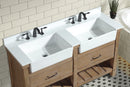 Marina 60" Bathroom Vanity Weathered Fir Finish - White Engineered Stone Countertop Marina 60" Bathroom Vanity Weathered Fir Finish - White Engineered Stone Countertop
