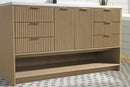 San Diego 60" Freestanding Bathroom Vanity Oak San Diego 60" Freestanding Bathroom Vanity Oak