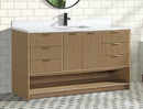 San Diego 60" Freestanding Bathroom Vanity Oak San Diego 60" Freestanding Bathroom Vanity Oak