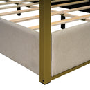 Walker Edison | Queen Size Upholstery Canopy Platform Bed Walker Edison | Queen Size Upholstery Canopy Platform Bed
