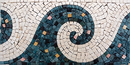 Wave Border Mosaic: Freckled Elegance Wave Border Mosaic: Freckled Elegance