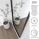 Zeek 64"x24" Black Metal Arched Wall Mirror, Thin Edge Full Length, Deep Set Mirror MB6424 Zeek 64"x24" Black Metal Arched Wall Mirror, Thin Edge Full Length, Deep Set Mirror MB6424