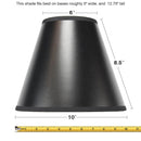 10"W x 9"H Black Parchment Empire Lampshade 10"W x 9"H Black Parchment Empire Lampshade