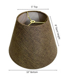 12"W x 9"H Hard Back Empire Lamp Shade - Chocolate Burlap 12"W x 9"H Hard Back Empire Lamp Shade - Chocolate Burlap