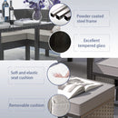 7-Piece Modern Outdoor Patio Furniture Set With Waterproof Cushions & Glass Table (SAK55673) 7-Piece Modern Outdoor Patio Furniture Set With Waterproof Cushions & Glass Table (SAK55673)