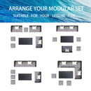 7-Piece Modern Outdoor Patio Furniture Set With Waterproof Cushions & Glass Table (SAK55673) 7-Piece Modern Outdoor Patio Furniture Set With Waterproof Cushions & Glass Table (SAK55673)