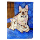 White Frenchies in Momma's Chair French Bulldog Flag Canvas House Size White Frenchies in Momma's Chair French Bulldog Flag Canvas House Size