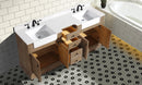 Kelly 72" Bathroom Vanity Weathered Fir - White Engineered Countertop Kelly 72" Bathroom Vanity Weathered Fir - White Engineered Countertop