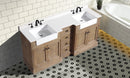 Kelly 72" Bathroom Vanity Weathered Fir - White Engineered Countertop Kelly 72" Bathroom Vanity Weathered Fir - White Engineered Countertop