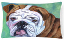 Admiral the English Bulldog Fabric Decorative Pillow 7349PW1216 Admiral the English Bulldog Fabric Decorative Pillow 7349PW1216