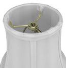 10"W x 9"H White Bell Shantung Shade 10"W x 9"H White Bell Shantung Shade