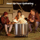 Portable Tabletop Stainless Steel Fire Pit for Outdoor Patio, Backyard Picnic, Bonfire, and Camping Portable Tabletop Stainless Steel Fire Pit for Outdoor Patio, Backyard Picnic, Bonfire, and Camping