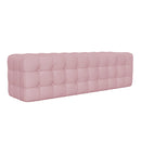 All Covered Velvet Upholstered Ottoman, Rectangular Footstool, Bedroom Footstool, No Assembly Required, Elegant and Luxurious, Pink All Covered Velvet Upholstered Ottoman, Rectangular Footstool, Bedroom Footstool, No Assembly Required, Elegant and Luxurious, Pink