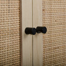 Allen 2 Door high cabinet, rattan, Built-in adjustable shelf, Easy Assembly, Free Standing Cabinet for Living Room Bedroom Allen 2 Door high cabinet, rattan, Built-in adjustable shelf, Easy Assembly, Free Standing Cabinet for Living Room Bedroom