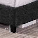 Walker Edison | Queen Size Charcoal Grey Upholstered Platform Bed Walker Edison | Queen Size Charcoal Grey Upholstered Platform Bed