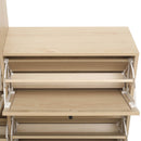 Walker Edison | Rattan 5 Door Shoe Rack Walker Edison | Rattan 5 Door Shoe Rack