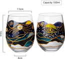 Vincent Van Gogh Wine Glasses Artisanal Hand Painted Stemless Set of 2 - The Wine Savant - 2 Set of Tumblers - Artistic Gift Idea for Her, Him, Birthday, Housewarming - Extra Large Goblets (18.5 OZ) Vincent Van Gogh Wine Glasses Artisanal Hand Painted Stemless Set of 2 - The Wine Savant - 2 Set of Tumblers - Artistic Gift Idea for Her, Him, Birthday, Housewarming - Extra Large Goblets (18.5 OZ)