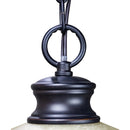 16"W Plug In Swag Amber Glass Pendant Light Bronze Finish 16"W Plug In Swag Amber Glass Pendant Light Bronze Finish