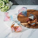 Set of 4 Diamond Whiskey & Wine Glasses 10oz - Wine, Whiskey, Water, Diamond Shaped, Diamonds Collection Sparkle Patented Wine Savant - Stands Alone, Or on Stand (Iridescent) Set of 4 Diamond Whiskey & Wine Glasses 10oz - Wine, Whiskey, Water, Diamond Shaped, Diamonds Collection Sparkle Patented Wine Savant - Stands Alone, Or on Stand (Iridescent)