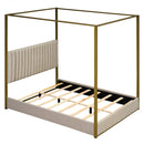 Walker Edison | Queen Size Upholstery Canopy Platform Bed Walker Edison | Queen Size Upholstery Canopy Platform Bed