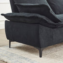 " 88.5 Modern Sailboat Sofa Dutch Velvet 3-Seater Sofa with Two Pillows for Small Spaces in Living Rooms, Apartments " 88.5 Modern Sailboat Sofa Dutch Velvet 3-Seater Sofa with Two Pillows for Small Spaces in Living Rooms, Apartments