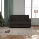 ZINUS Josh Loveseat Sofa, Easy, Tool-Free Assembly, brown ZINUS Josh Loveseat Sofa, Easy, Tool-Free Assembly, brown