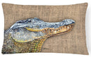 Alligator   Canvas Fabric Decorative Pillow Alligator   Canvas Fabric Decorative Pillow