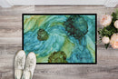 Abstract in Teal Flowers Doormat - 24x36 Decorative Floor Mat β Indoor/Outdoor Rug Abstract in Teal Flowers Doormat - 24x36 Decorative Floor Mat β Indoor/Outdoor Rug
