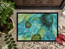 Abstract in Teal Flowers Doormat - 24x36 Decorative Floor Mat β Indoor/Outdoor Rug Abstract in Teal Flowers Doormat - 24x36 Decorative Floor Mat β Indoor/Outdoor Rug