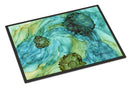 Abstract in Teal Flowers Doormat - 18x27 Decorative Floor Mat β Indoor/Outdoor Rug with Artistic Flair 8952MAT Abstract in Teal Flowers Doormat - 18x27 Decorative Floor Mat β Indoor/Outdoor Rug with Artistic Flair 8952MAT