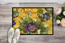 Abstract Flowers Purple and Yellow Doormat - 24x36 Decorative Floor Mat β Indoor/Outdoor Rug Abstract Flowers Purple and Yellow Doormat - 24x36 Decorative Floor Mat β Indoor/Outdoor Rug