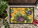 Abstract Flowers Purple and Yellow Doormat - 24x36 Decorative Floor Mat β Indoor/Outdoor Rug Abstract Flowers Purple and Yellow Doormat - 24x36 Decorative Floor Mat β Indoor/Outdoor Rug