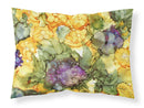 Abstract Flowers Purple and Yellow Fabric Standard Pillowcase – Artistic Decorative Front, White Back 8958PILLOWCASE Abstract Flowers Purple and Yellow Fabric Standard Pillowcase – Artistic Decorative Front, White Back 8958PILLOWCASE