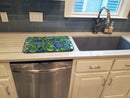 Abstract in Blues and Greens Dish Drying Mat β Absorbent, Artistic Kitchen Essentials 8962DDM Abstract in Blues and Greens Dish Drying Mat β Absorbent, Artistic Kitchen Essentials 8962DDM